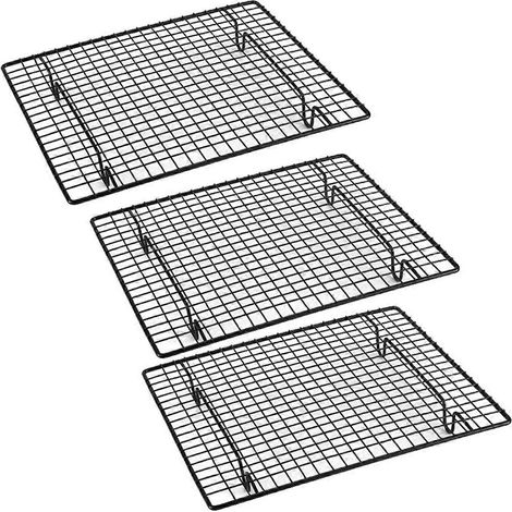 Grille de refroidissement carrée antiadhésive pour gâteaux et pains, 25,5 x 23 x 3 cm (1/5)