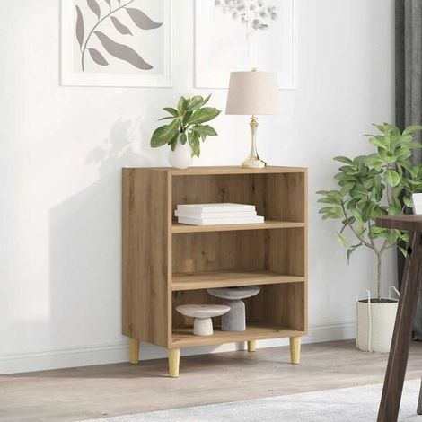 Buffet Chêne Artisanal 57 x 35 x 75 cm En Bois D'ingénierie, Pieds En Bois (1/4)