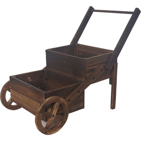 Victorian Wooden Flower Cart Planter (1/5)