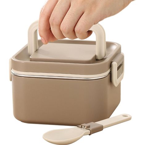 Boîte à lunch en acier inoxydable, boîte à lunch - boîte à lunch de pique-nique en acier inoxydable - boîte à lunch durable et empilable, boîte à lunch étanche (1/5)