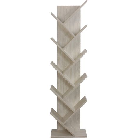 Rebecca Mobili Bibliothèque Meuble De Rangement Mdf Sapin Blanchi 160x44,5x22