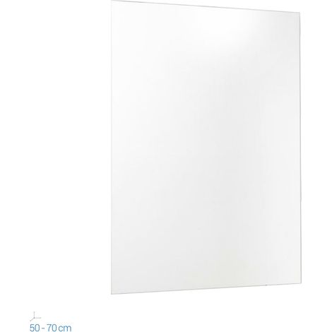 Specchio da bagno rettangolare 50x70 cm filo lucido specchiera mod. Narciso Basic (1/3)