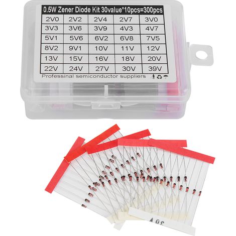 Kit de 300 diodes à faible consommation pour la stabilisation et les références de tension (1/5)