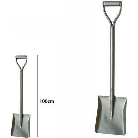 TrAdE Shop Traesio - Badile Vanga Pala Attrezzo Giardino Giardinaggio Campeggio Metallo 100 Cm 63311 -