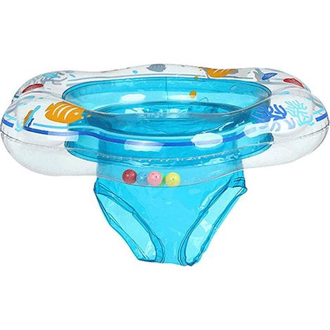 Aro De Flotación Para Bebés - Con Asiento De Seguridad Y Doble Cámara De Aire - Para Piscina O Bañera - 1 Unidad (1/5)