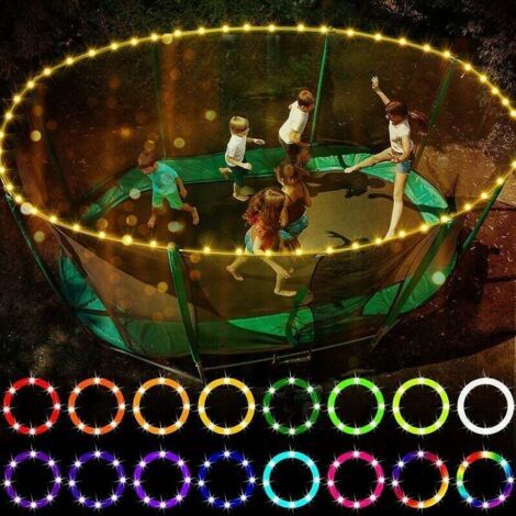 Lumières De Trampoline À Led, Lumière Led À Télécommande Pour Trampoline Pour Trampoline, 16 Changements De Couleur Par Vous-Même, Étanche, Super Lumineux Pour Jouer La Nuit À L'Extérieur, Bon Cadeau (1/5)