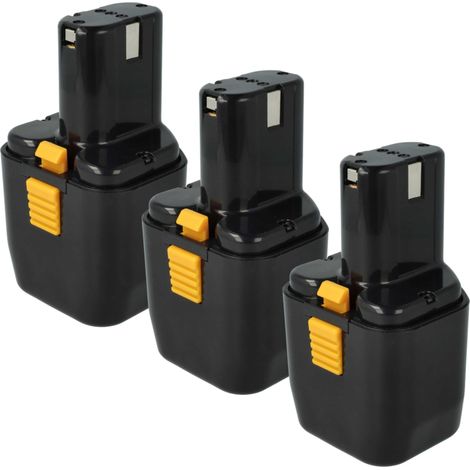 vhbw 3x Akku kompatibel mit Hitachi WH12DC, WH12D, WH12DH, WF4DYB, WH 12D, WF 4DYB, WH 12DC, WF 4DY Werkzeug (2100 mAh, NiMH, 12 V)