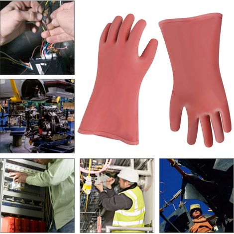 Gants de protection diélectriques 12 kV pour travaux haute tension - Équipement de sécurité électricien (1/5)