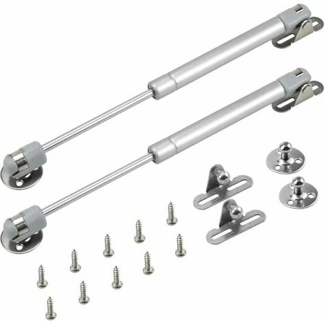 2 Pcs Hydraulic Furniture Lifter Spring Gas Shock Absorbers Original Kitchen Cabinet Door Pneumatic Arm for Lifting Door Cabinet Kitchen Furniture Damper Hinge (200N) (1/2)