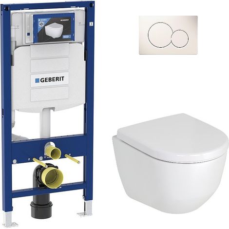 Pack Bati support Geberit et WC suspendu Laufen Pro S sans rebord, surélevé (1/5)