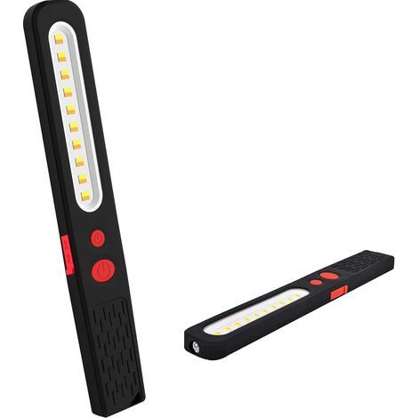 Lampe de Travail LED Rechargeable, Lumière combinée Double Couleur Lampe d'inspection 2 en 1 et 3 W COB LED Torche Lampe avec Double Magnétique pour Auto Garage Atelier Camping Bricolage etc (1/5)