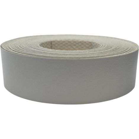1x Bande de Chant Thermocollant 21mm x 5m Epaisseur 0,50mm Mélaminé Facile à Appliquer Bricolage Étagère Meuble Panneau Bois Durable, Gris clair (1/3)