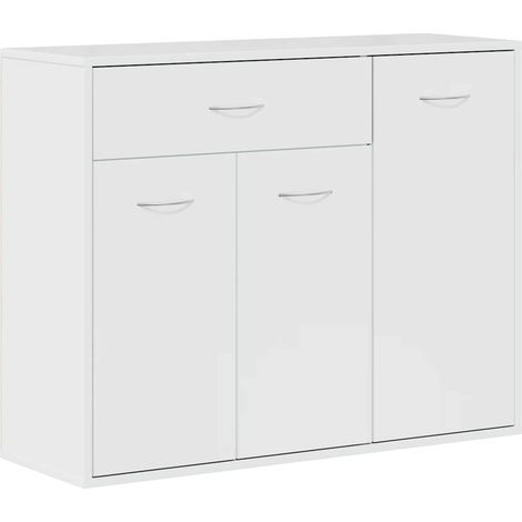 Maison Exclusive - Credenza Bianco Lucido 88x30x70 cm in Legno Multistrato