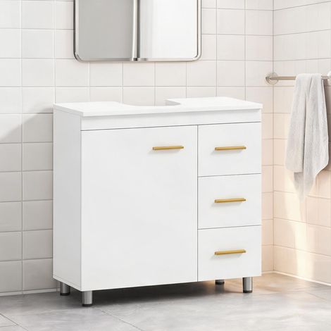 Meuble de salle de bain weiß en mDF Spanplatte 70 x 30 x 65 cm (1/5)
