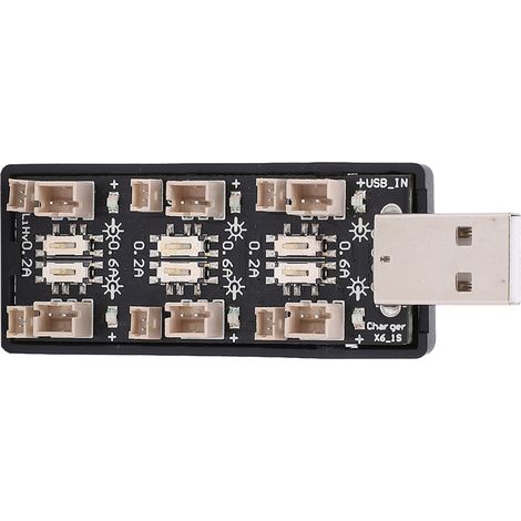 Chargeur USB 6 canaux pour batterie 3.8V, carte de charge 2.5-4.35V avec voyants LED intégrés (1/5)