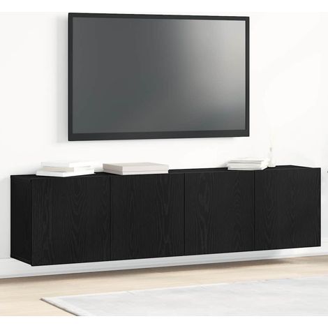 TV-Schränke 2 Stk. Schwarze Eiche 160 x 30 x 41 cm Holzwerkstoff