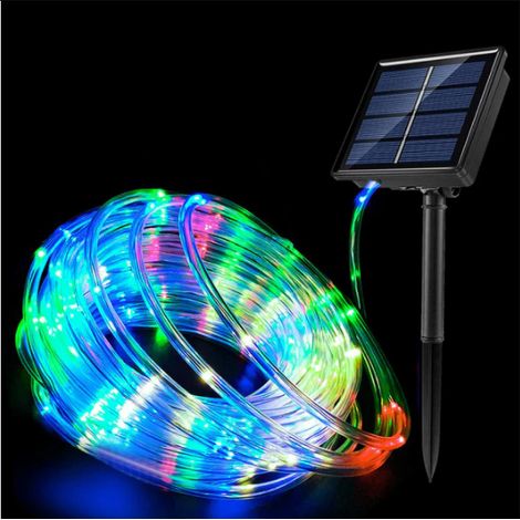 Guirlande lumineuse solaire étanche pour jardin, décoration de Noël, colorée (1/5)