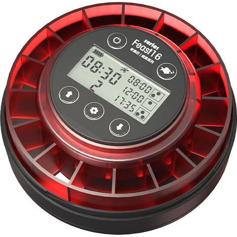 Mangeoire Automatique pour Poissons d'aquarium, Distributeur Automatique de Nourriture avec minuterie, minuterie Rechargeable, avec câble USB, écran LCD-TREETALK (1/4)