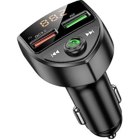 Kabelloser MP3-Player fürs Auto mit FM-Sender und -Empfänger, Dual-USB-3.1A-Schnellladefunktion