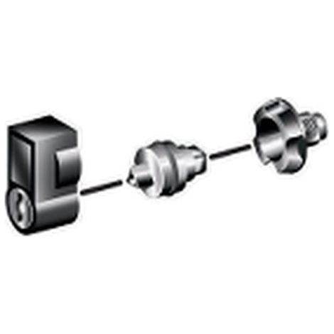 Maneta con llave SCHNEIDER 2433A de acero inoxidable, ideal para puertas de seguridad.