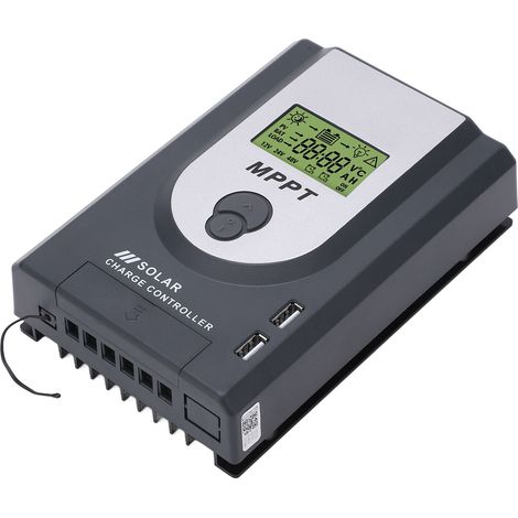 Régulateur de charge solaire MPPT 20 A, 260 W 12 V / 520 W 24 V, paramètres réglables, détection de température pour batterie lithium-gel (1/5)