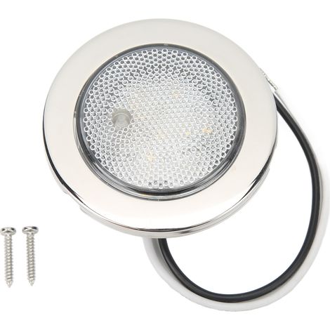 Lot 3 x Plafonnier LED Rond 12V IP66 Étanche Encastré pour Bateau Yacht Camping-Car (1/5)