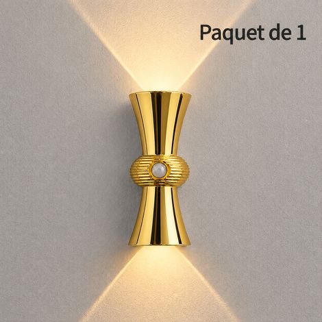 Applique murale LED magnétique rechargeable Type-C dorée 3 couleurs 1 W doré 5,2 × 2,6 × 12,8 cm 93 g – Livraison gratuite