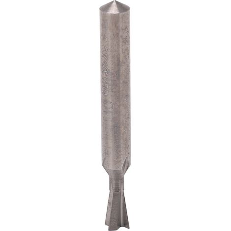 Fraise à queue d'aronde en carbure, queue de 6 mm de diamètre, 4 dents, longueur 50 mm, universelle, angle de 80°. (1/5)