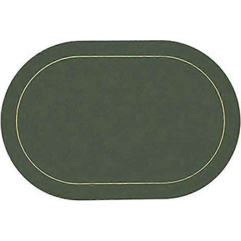 Set de 1 set de table en cuir, lavable, résistant à la chaleur, antidérapant, isolant et imperméable, vert. (1/5)