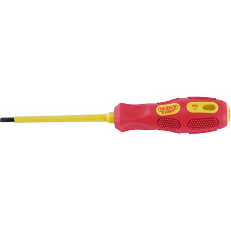 Draper 69213 Draper Expert VDE Approved Fully Insulated Plain Slot Screwdriver, 4.0 x 100mm (1/5)