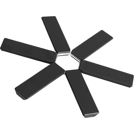 Set de table isolant thermique ABS multi-usage anti-brûlure pliable sous-plat pour cuisine et plats chauds noir (1/5)