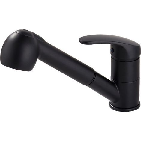 Robinet Cuisine Noir, Mitigeur Cuisine avec Douchette Acier Inoxydable (1/5)
