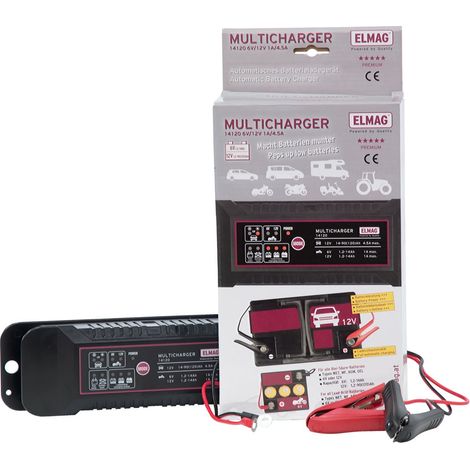 ELMAG Automatisches Batterieladegerät 6/12 V. MULTICHARGER 14120 (56030) (1/2)