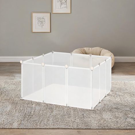 Cage pour rongeur blanc en résine 105 x 105 x 45 cm (1/5)