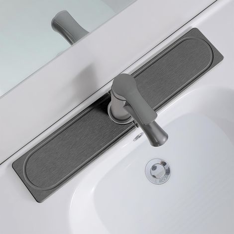 Tapis De Robinet Pour Évier De Cuisine, Plateau En Pierre De Diatomite À Séchage Rapide, Prévient L'humidité, Protecteur Super Absorbant, Gardien Pour Cuisine Et Salle De Bain (Gris 02,5010cm) (1/5)