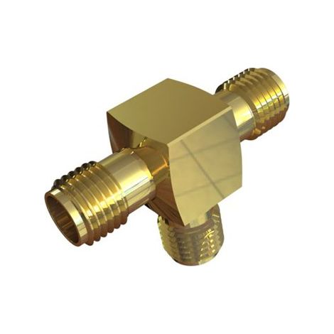 Adaptateur coaxial RS PRO SMA Embase vers SMA Embase, T, 50O 4GHz ( Prix pour 1 )
