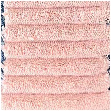 Solid color corduroy bohemian farmhouse style orange-green gradient living room decorative cushion cover - 45x45 - light pink