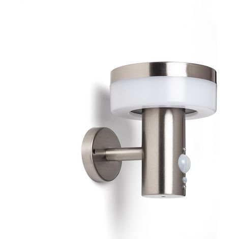Applique Murale Extérieure Solaire LED 1.5W Aluminium avec Détecteur de Mouvement Ashier Argent
