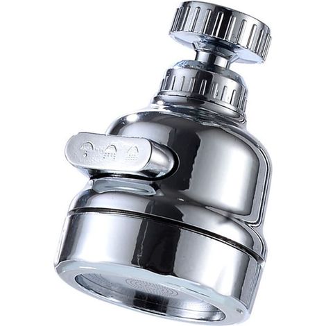 Aérateur robinet de cuisine pivotant 360° – Brise-jet Compatibilité universelle 3 modes d'écoulement, anti-éclaboussures et économie d'eau, filtre à eau robinet salle de bain cuisine (3 modes débit) (1/4)