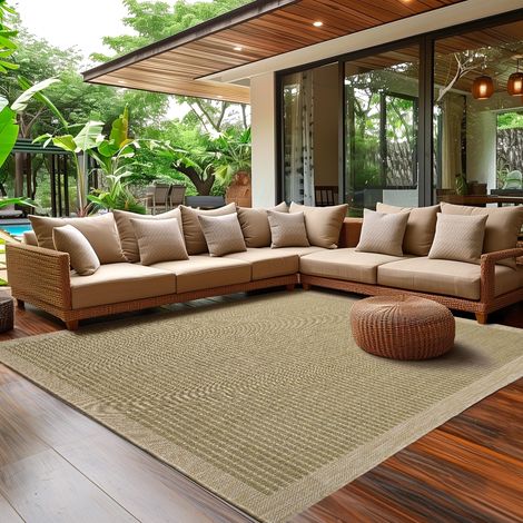 Tapis intérieur extérieur 80x150 cm Coureur Vert Lavable imperméable Facile d'entretien Tissage Plat idéal pour Couloir Balcon terrasse Jardin et Cuisine (1/5)