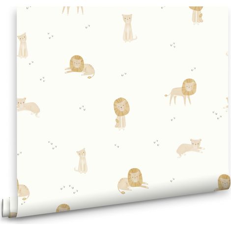 Little Dutch Vliestapete Kinderzimmer - Safari Leo - 10mx52cm (1/4)