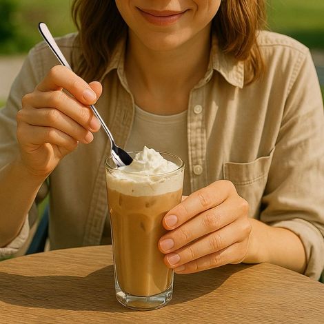 12 cuillères à latte macchiato en inox 20,5 cm, idéales pour bar et long drink.