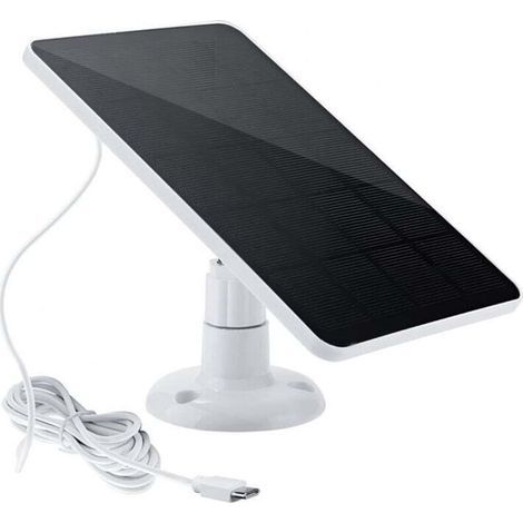 Solar panel for IP6 security camera. 360-degree continuous power supply. Compatible with 10W 5V charging panels. Type-C port / 9.8 ft (1/4)