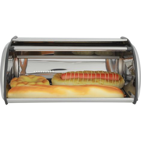 Boîte de rangement de cuisine simple en acier inoxydable dépoli de haute qualité pour les boîtes à pain et à gâteaux (1/5)