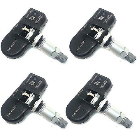 Capteur de pression des pneus TPMS 433 MHz (réf. 9681102280) compatible avec Peugeot 407, 207, 307, 607, 508 et 807, et Citroën C4, 5, 6, 7 et 8.