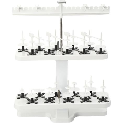 Support de bobines de fil à broder, design ajustable, capacité de 20 bobines, 20 Bobine (1/2)