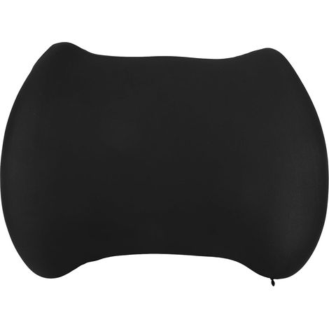 Oreiller de Support Lombaire, Chaise de Mousse à mémoire Ergonomique Chaise Respirante détachable Coussin Lombaire pour Le Bureau (Black) (1/5)