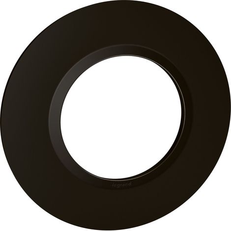 Legrand – Plaque ronde Dooxie 1 poste – Finition velours noir – Compatible mécanismes Dooxie – Installation facile en intérieur