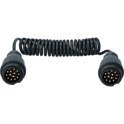Rallonge Spirale 3 Metres Pour Remorque 13 Broches Male-13 Broches Male