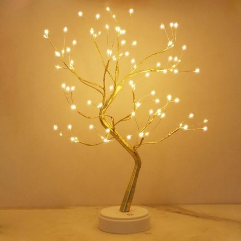 Arbre lumineux LED 108 ampoules – Blanc chaud – Branches réglables – Alimentation USB ou piles – Décoration mariage et fêtes (1/5)